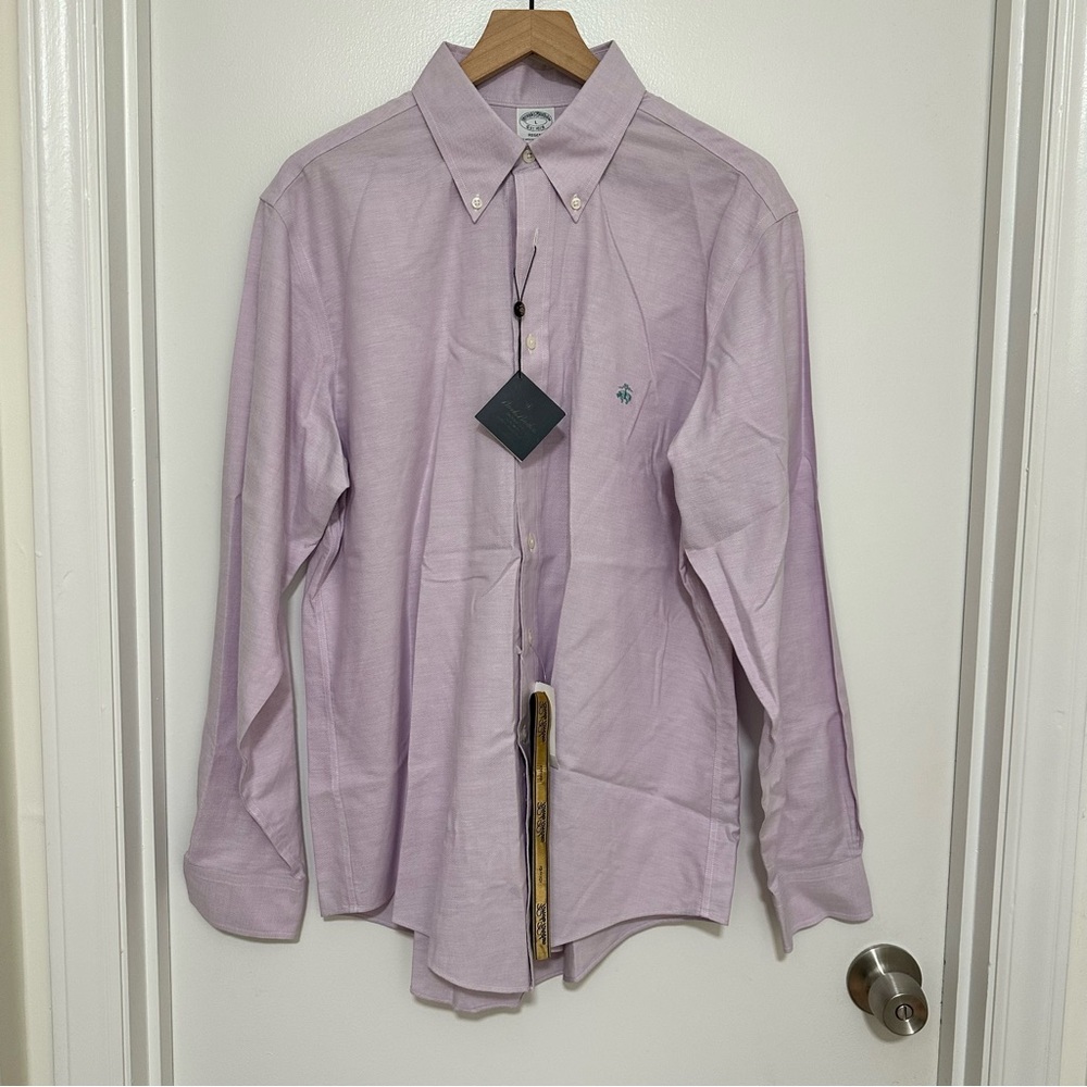 BROOKS BROTHERS | Men's Light Purple Button-Down Shirt